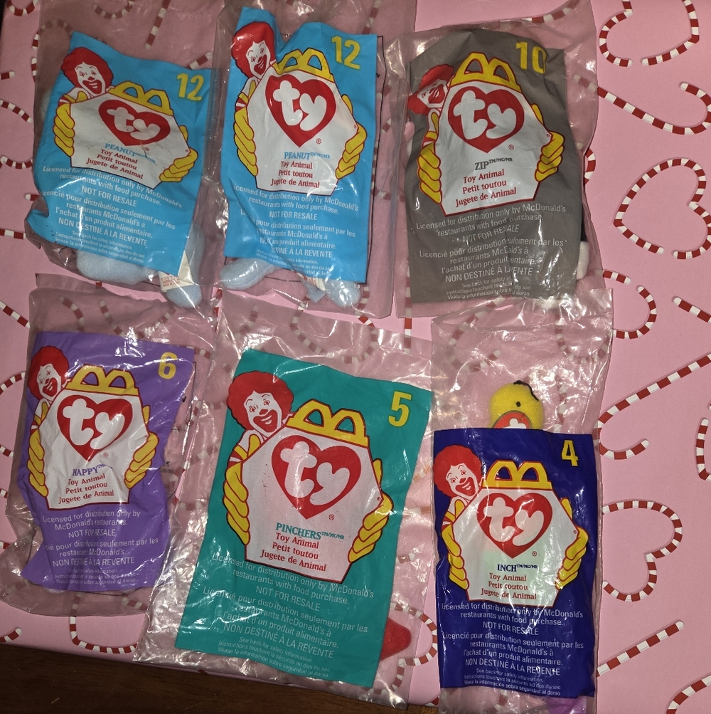 Vintage 1998 TY Beanie Babies McDonald's Set